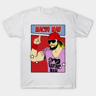 Macho Man Pop Art Comic Style T-Shirt